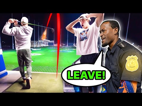 Видео: Лонг-драйверы выгнали из Top Golf за удары через сетку | Hogan Molthan