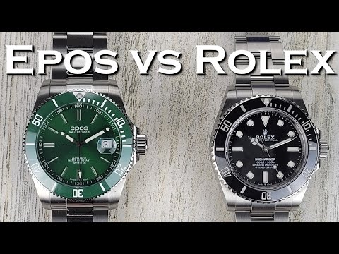 Видео: Epos Sportive 3504 Diver против Rolex Submariner