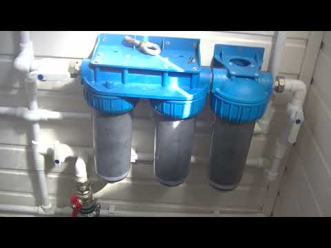 Видео: Отделка бани , установка водонагревателя + разводка + фильтры.