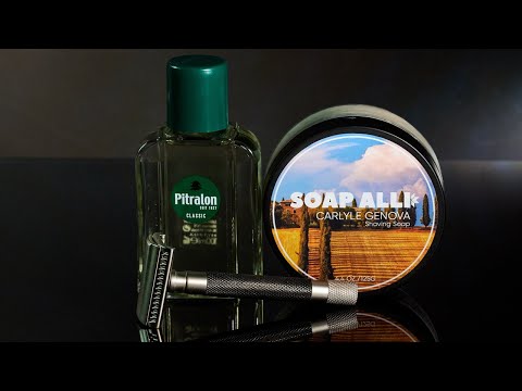 Видео: Обман, ошибки, заблуждения в бритье. 37 косорез. Soap Alli Carlyle Genova. Pitralon  бритьё homelike