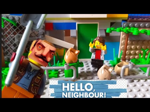 Видео: лего мультфильм привет сосед Hello neighbor #1 часть 1 (дом соседа)
