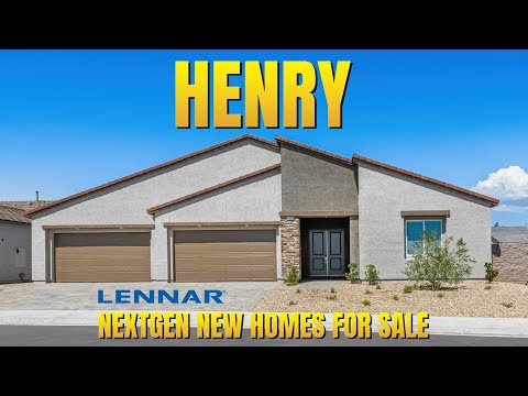 Видео: Одноэтажный гараж NextGen на 4 машины. Новые дома продаются в Henry by Lennar Homes на юго-западе...