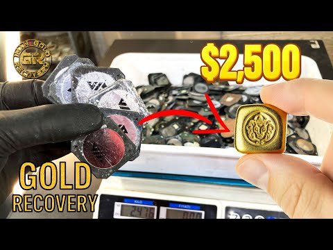 Видео: Извлечение $2,500 из 24-каратного золота из микросхем компьютеров (пошаговое восстановление золота)
