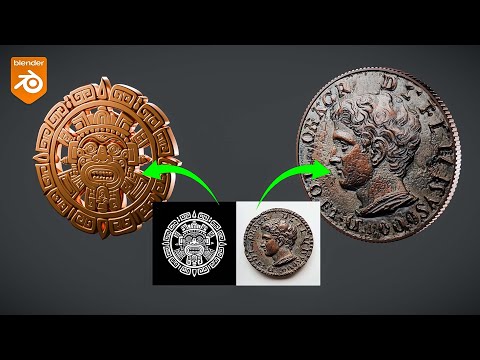 Видео: Как легко создать 3D-МОНЕТЫ из 2D-изображений в Blender