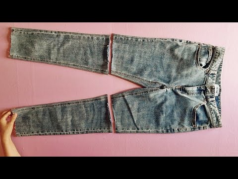 Видео: [DIY]☀️🌤🌞 Процесс превращения джинсов, которые вы не носите, в отличные!!