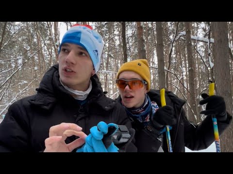 Видео: Ориентирование от первого лица (Headcam orienteering 16) на лыжах спринт, п.Левченко, Казань. Спринт