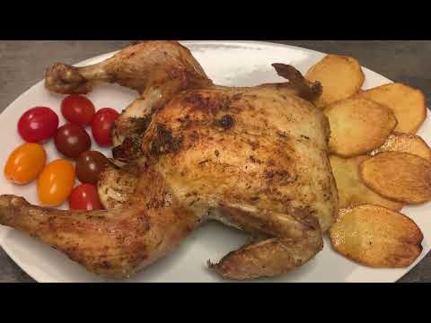 Видео: Курочка на соли в духовке. Chicken on salt in the oven.