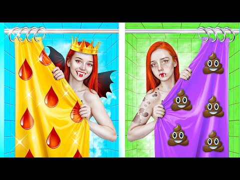 Видео: Бедная vs Богатая Близняшки Вампирши! Как Стать Вампиром!