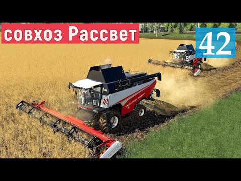 Видео: Farming Simulator 19 - УБИРАЮ УРОЖАЙ НОВЫМИ КОМБАЙНАМИ - Фермер в совхозе РАССВЕТ # 42
