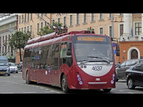Видео: Информатор троллейбусного маршрута №54 г.Минска (голос Александр Крапиневич)