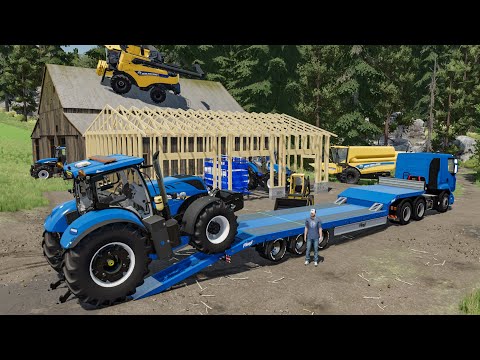 Видео: Новая Голландия повсюду в заброшенном амбаре - В поисках лучших тракторов | Farming Simulator 22