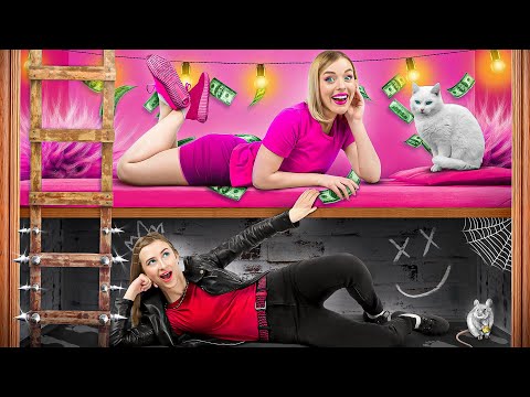 Видео: Секретные домики под кроватью #2 | 24 часа Челлендж от Multi DO Challenge