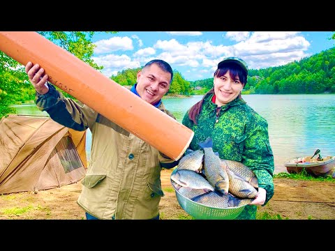 Видео: Больше никаких удочек! ))) Контент не для слабонервных! Рыбалка на трубу )) Видео постановочное!