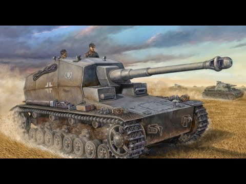 Видео: Немецкая 10,5-см К18 AUF Panzer Selbstfahrlafette IVF "Dicker Max"