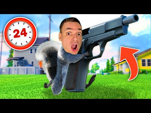 Видео: СТАВАМ КАТЕРИЦА С ПИСТОЛЕТ ЗА 24 ЧАСА! | Squirrel With A Gun