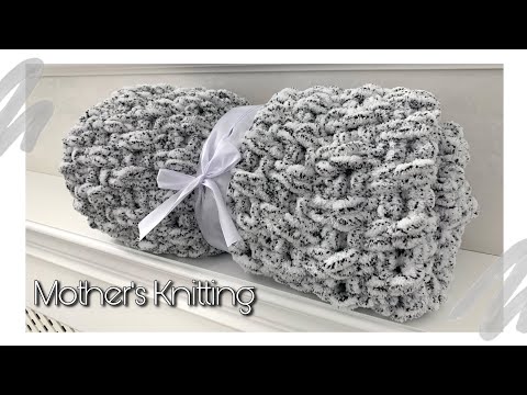 Видео: НОВИНКА!!! Плед Леопард из Alize Puffy. Мастер-класс для новичков. 3 варианта узора для пледа