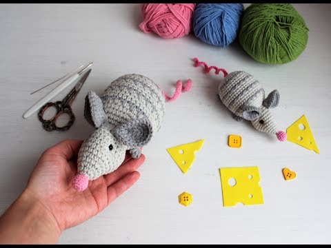 Видео: Мышка вязаная крючком. Часть1. / Mouse crochet.