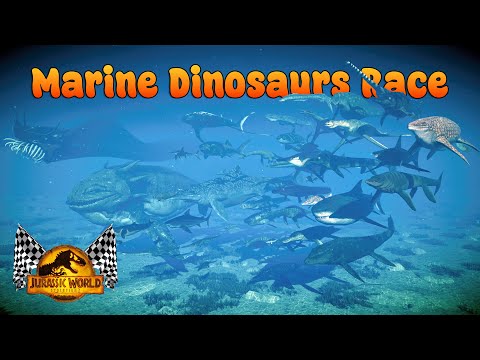 Видео: 60 рас морских динозавров - JURASSIC WORLD EVOLUTION 2 Включая Мозазавра, Мег, Блупа и Эль Гран Маха