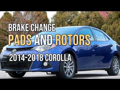 Видео: Замена передних тормозных колодок и роторов, Toyota Corolla 2014-2018, 2014 2015 2016 2017 2018