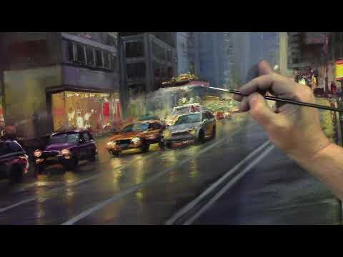 Видео: Видео-урок "Сумерки в большом городе". Художник Игорь Сахаров