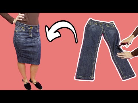 Видео: Как сшить из старых джинсов юбку, которая будет сидеть на вас идеально.