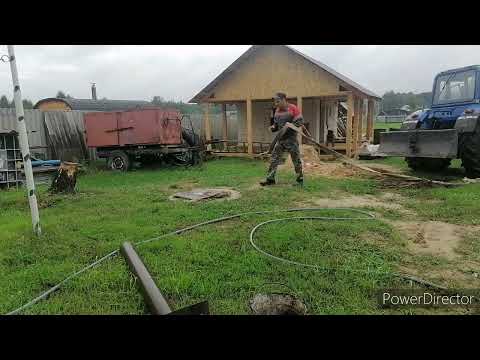 Видео: МТЗ-82 против пенька 30 летней березы