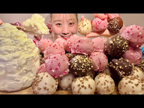 Видео: ASMR Пончики в шоколаде【русские субтитры】【Mukbang/ Eating Sounds】