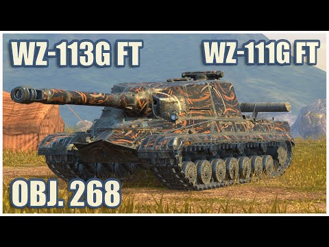 Видео: Объект 268, WZ-113G FT & WZ-111G FT • WoT Blitz Gameplay