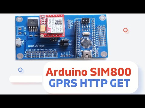 Видео: Arduino SIM800 GPRS HTTP GET интернет