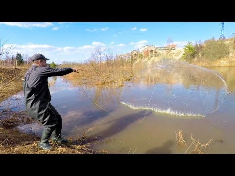 Видео: Как Забросить Кастинговую сеть:  Накидку - Парашют! Техника заброса Накидки-Парашюта!!!