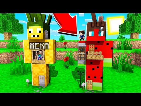 Видео: ДВА ПРО УМЕНЬШИЛИСЬ ПОСТРОИЛИ ДОМ В 1 БЛОК ВНУТРИ СКИНА АРБУЗА В МАЙНКРАФТ СЕКРЕТНАЯ БАЗА MINECRAFT