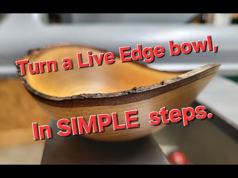 Видео: Точение по дереву вазы с живым краем. #деревообработка #мискасживымкраем #проектдляначинающих