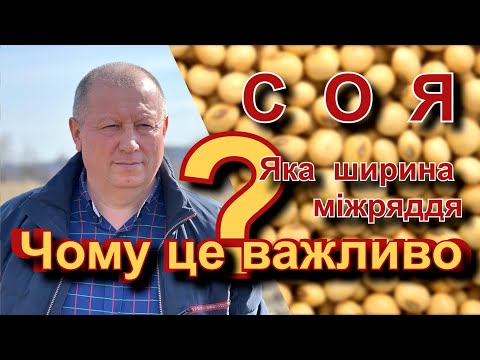 Видео: Соя. Яка ширина міжряддя? Чому це важливо?