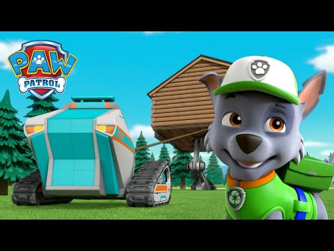 Видео: Еверест и Роки спират вървящата къща и още! - PAW Patrol Bulgarian - карикатури за деца