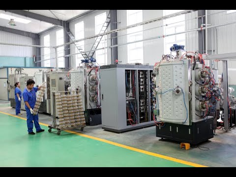 Видео: Нанесение износостойких покрытий PVD (TiN, TiAlN, TiXO). Производство оборудования.
