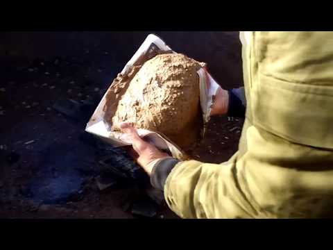 Видео: Курица в глине запеченная на углях