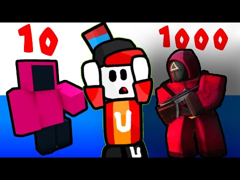 Видео: Игра в Кальмара из 10 100 1000 Блоков в Build a Boat Roblox
