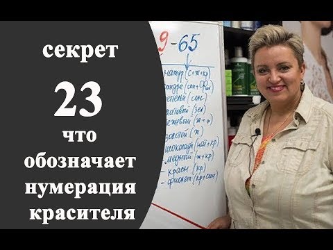 Видео: Секреты колориста от Тани Шарк. Секрет №23. Что обозначают цифры на профессиональном красителе.