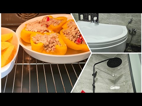 Видео: Мативационный влог/ Ваннахонада генеральная уборка / Фаршированные перцы в духовке