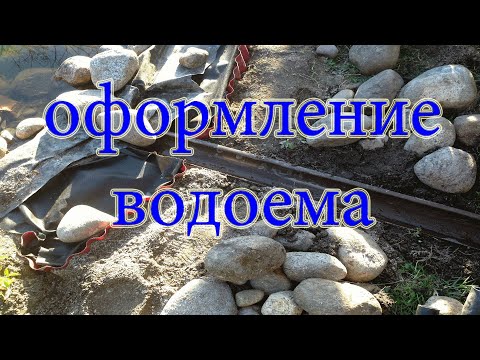 Видео: Как оформить берега пруда на даче быстро  и недорого/How to draw a pond