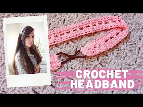 Видео: Простая повязка на голову в стиле бохо, связанная крючком, вдохновленная Коачеллой | Романтическо...