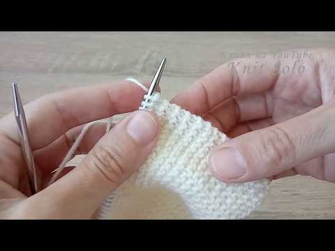 Видео: Узелковый край спицами. Вязание. Knit Solo