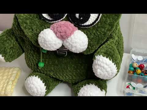 Видео: Рюкзачок «Котик»🐈‍⬛, вяжем крючком. ( 2 Часть).