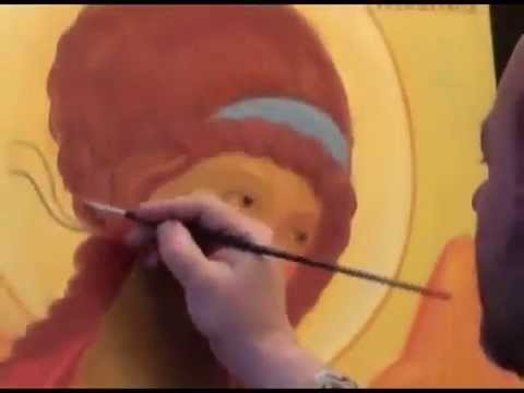 Видео: Художник Игорь Сахаров пишет ангельский образ