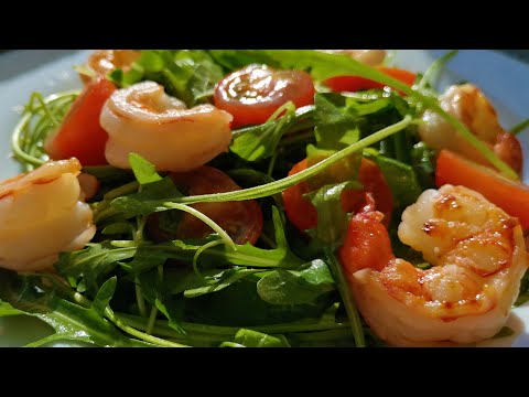 Видео: Руккола с креветками, вкуснейший салат