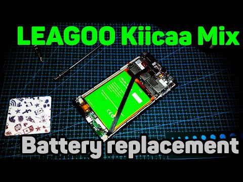 Видео: LEAGOO Kiicaa Mix battery replacement bt565 | замена батареи