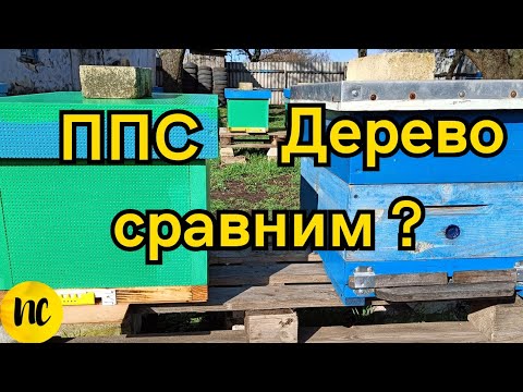 Видео: Улей из дерева и улей из ППС, сравнение микроклимата при разных погодных условиях.