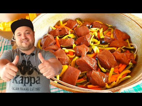 Видео: ПЕЧЕНЬ с овощами по УЗБЕКСКИ в казане на костре