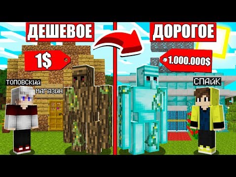 Видео: ДОРОГОЕ или ДЕШЕВОЕ В МАЙНКРАФТ ЧТО МЫ КУПИМ ЗА 1$ и 1.000.000$ в МАГАЗИНЕ ЗА ЗЕМЛЮ 1 годик 100 лет