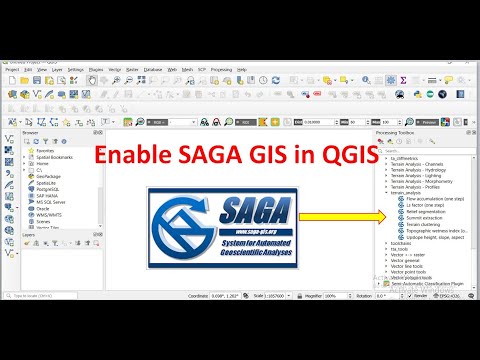 Видео: Как включить SAGA GIS в QGIS | SAGA GIS не отображается в QGIS